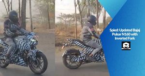 Spied: Updated Bajaj Pulsar N160 with Inverted Fork