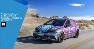 Volkswagen Teases Golf Facelift with Camouflaged Prototype at CES 2024
