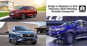 Ertiga vs Rumion vs XL6: February 2024 Waiting Periods Compared