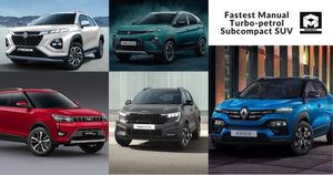 Fastest Manual Turbo-petrol Subcompact SUV