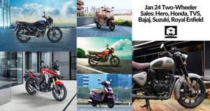 Jan 24 Two-Wheeler Sales: Hero, Honda, TVS, Bajaj, Suzuki, Royal Enfield