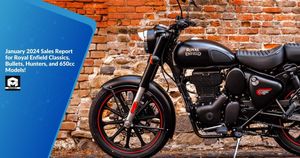 January 2024 Sales Report for Royal Enfield Classics, Bullets, Hunters, and 650cc Models!