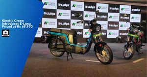 Kinetic Green Introduces E-Luna Priced at Rs 69,990