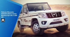 February Discounts: Mahindra Bolero Lineup Receives Up to Rs 1 Lakh Off