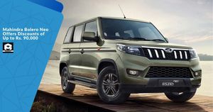 Mahindra Bolero Neo Offers Discounts of Up to Rs. 90,000