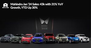 Mahindra Jan '24 Sales: 43k with 31% YoY Growth, YTD Up 30%