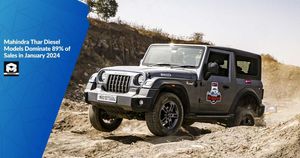 Mahindra Thar Diesel Models Dominate 89% of Sales in January 2024