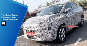 Tata Curvv Testing Continues: New Touchscreen Spied