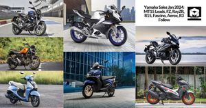 Yamaha Sales Jan 2024: MT15 Leads, FZ, RayZR, R15, Fascino, Aerox, R3 Follow