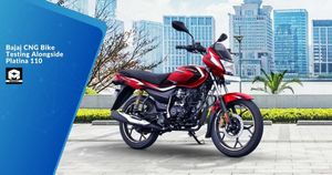 Bajaj CNG Bike Testing Alongside Platina 110