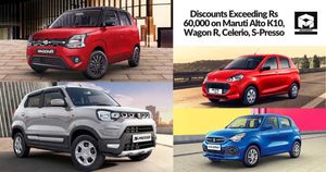 Discounts Exceeding Rs 60,000 on Maruti Alto K10, Wagon R, Celerio, S-Presso