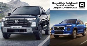  Hyundai Creta Beats Maruti Grand Vitara as Top Compact SUV in Feb 2024