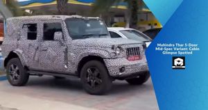 Mahindra Thar 5-Door Mid-Spec Variant: Cabin Glimpse Spotted