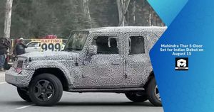 Mahindra Thar 5-Door Set for Indian Debut on August 15