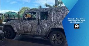 Mahindra Thar 5-Door Interior Spotted Again: ADAS Expected?