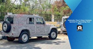 Mahindra Thar 5-Door Variants Spotted in a Revealing Test Run!