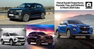 Maruti Suzuki Outperforms Hyundai, Tata, and Mahindra in March 2024 Sales