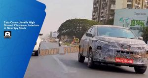 Tata Curvv Unveils High Ground Clearance, Interiors in New Spy Shots