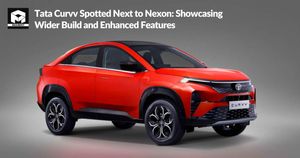 Tata Curvv Spotted Next to Nexon: Showcasing Wider Build and Enhanced Features