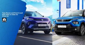 Tata Nexon and Punch Lead SUV Sales in India for FY23-24