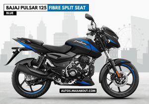 Bajaj Pulsar 125 Carbon Fibre Split Seat in Blue Colour