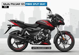 Bajaj Pulsar 125 Carbon Fibre Split Seat in Red Colour