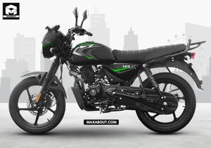 Bajaj CT125X Ebony Black with Green Decals