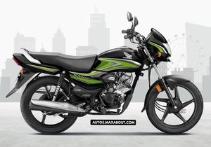 Honda Shine 100 Black with Green