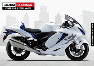 Suzuki Hayabusa Pearl Blue & Pearl White