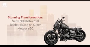 Stunning Transformation - Neev Nakshatra 650 Bobber Based on Super Meteor 650