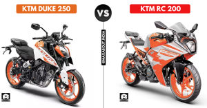 KTM DUKE 250 VS. KTM RC 200