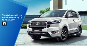 Toyota Innova Crysta Prices Increase by Up to Rs. 25,000