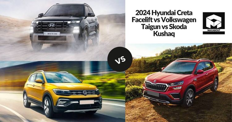 2024 Hyundai Creta Facelift vs Volkswagen Taigun vs Skoda Kushaq