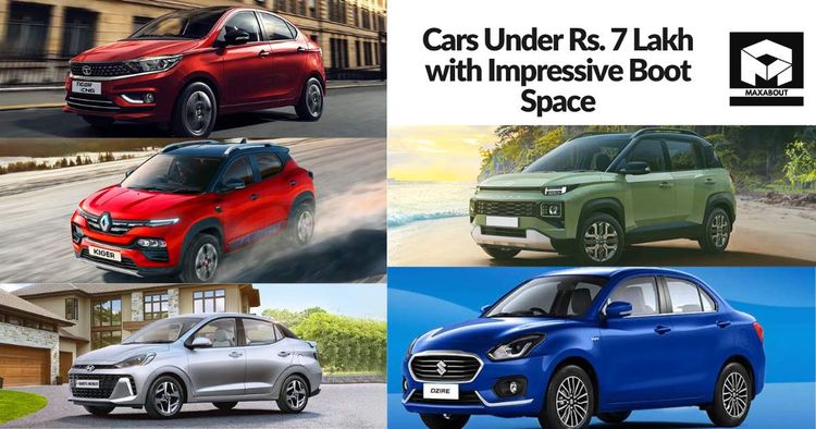 Cars Under Rs. 7 Lakh with Impressive Boot Space