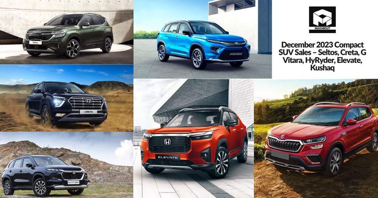 December 2023 Compact SUV Sales – Seltos, Creta, G Vitara, HyRyder, Elevate, Kushaq