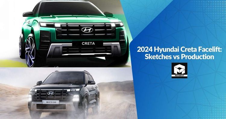 2024 Hyundai Creta Facelift: Sketches vs Production