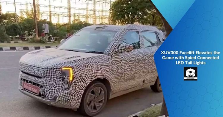 XUV300 Facelift Elevates the Game with Spied Connected LED Tail Lights