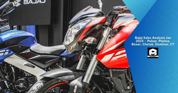 Bajaj Sales Analysis Jan 2024 – Pulsar, Platina, Boxer, Chetak, Dominar, CT