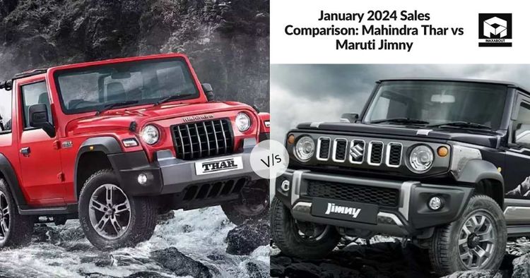 January 2024 Sales Comparison: Mahindra Thar vs Maruti Jimny