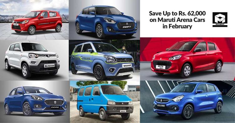 Save Up to Rs. 62,000 on Maruti Arena Cars in February