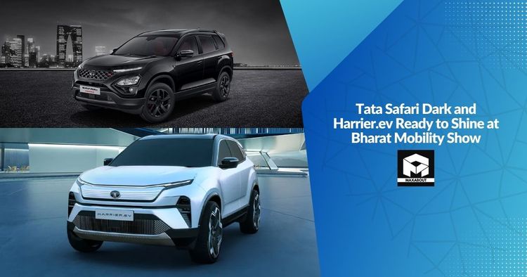 Tata Safari #Dark and Harrier.ev Ready to Shine at Bharat Mobility Show