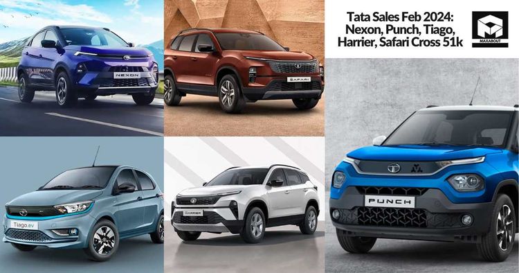 Tata Sales Feb 2024: Nexon, Punch, Tiago, Harrier, Safari Cross 51k