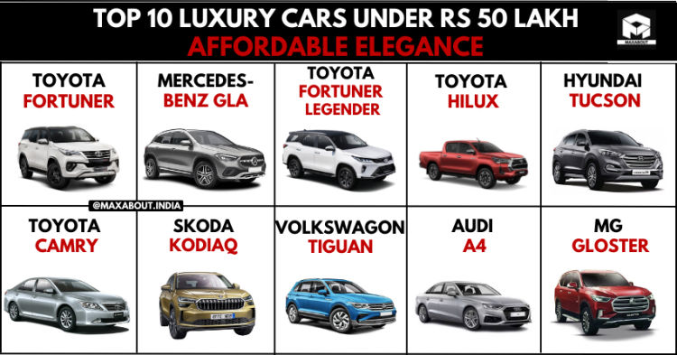 Top 10 Luxury Cars Under Rs 50 Lakh - Affordable Elegance 