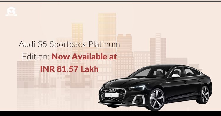 Audi S5 Sportback Platinum Edition: Now Available at Rs 81.57 Lakh