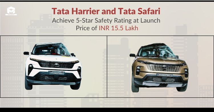 Tata Harrier and Safari Achieve 5-Star Safety Rating at Launch Price of Rs 15.5 Lakh