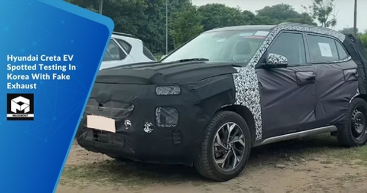 Hyundai Creta EV Spotted Testing In Korea With Fake Exhaust