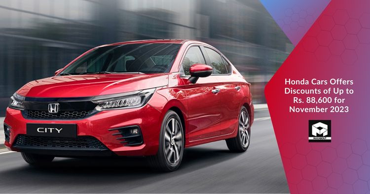 Honda Cars Offers Discounts of Up to Rs. 88,600 for November 2023