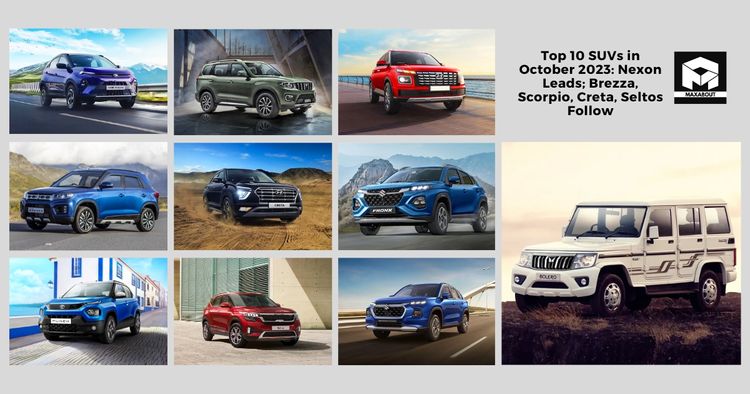 Top 10 SUVs in October 2023: Nexon Leads; Brezza, Scorpio, Creta, Seltos Follow