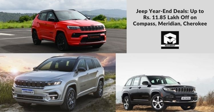  Jeep Year-End Deals: Up to Rs. 11.85 Lakh Off on Compass, Meridian, Cherokee