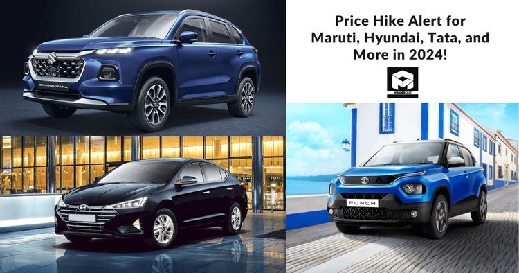 Price Hike Alert for Maruti, Hyundai, Tata, and More in 2024!